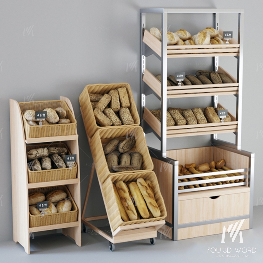 Shelvings with bread